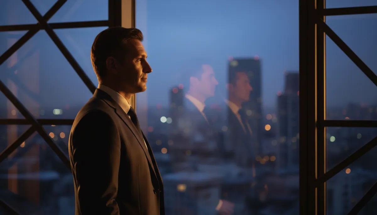 Architectural background executive skyline portrait